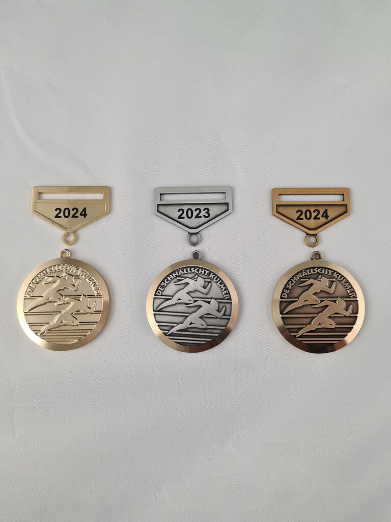 Topmueller Medaillen Schnällscht Kulmert 2023 Gold Silber Bronze
