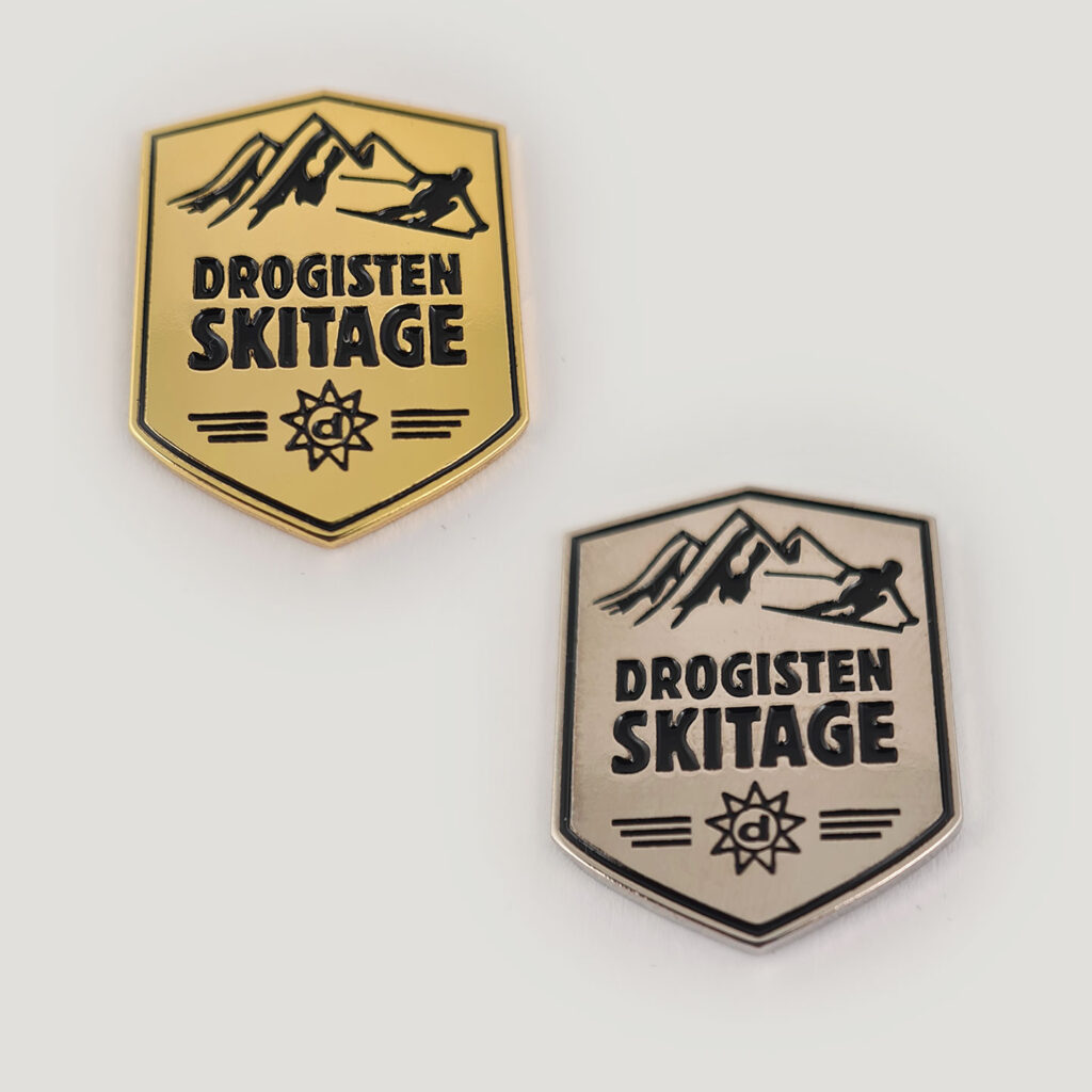 Sportpreise Pins und Stickabzeichen Drogisten Skitage