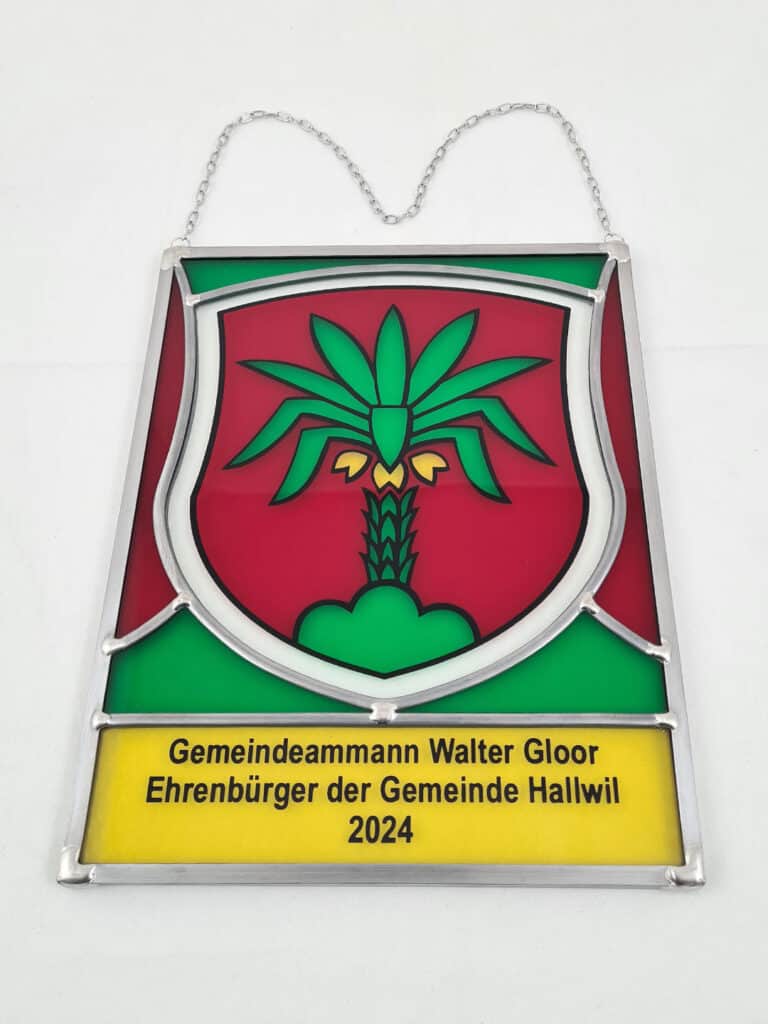 Topmueller Wappenscheiben Ehrenbürger Hallwil