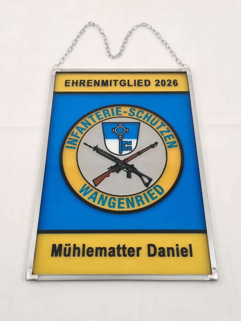 Topmueller Wappenscheiben Infanterie Schützen Wangenried